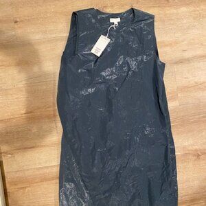 Cos Blue Iridescent Faux Wrap Shift Dress